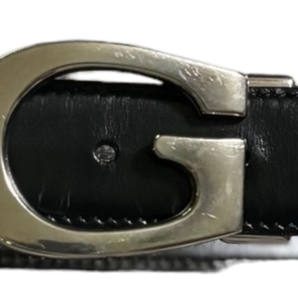 Gucci Belt Size Large Black Leather Belt with Silvertone Gucci / Single G Buckle - Picture 5 of 11